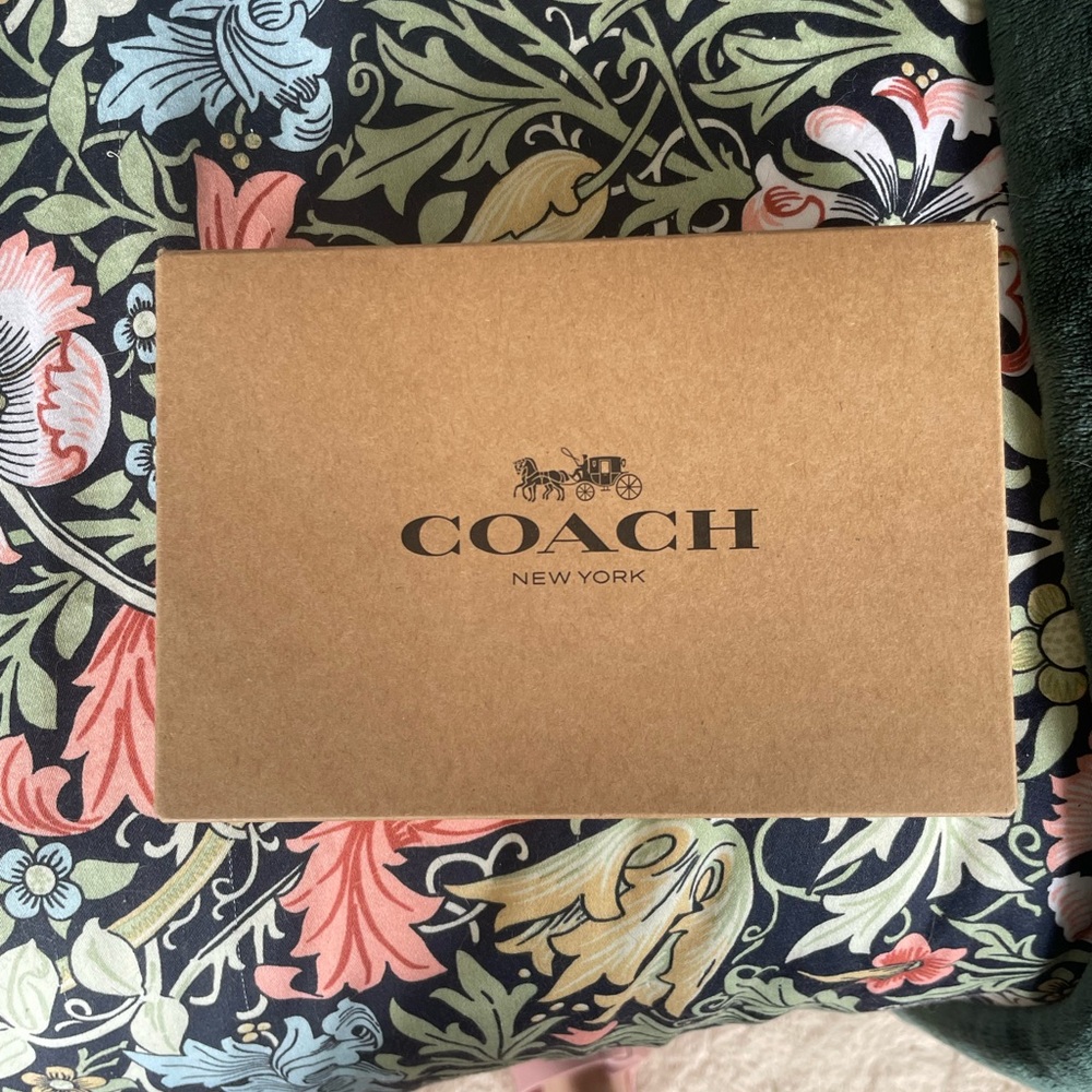 Coach Brown and Pink Signature Ski Patch Silk Scarf - Picture 7 of 8